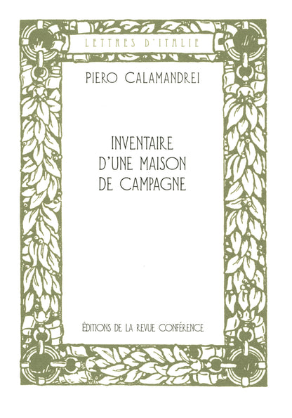 Inventaire d'une maison de campagne (réédition)