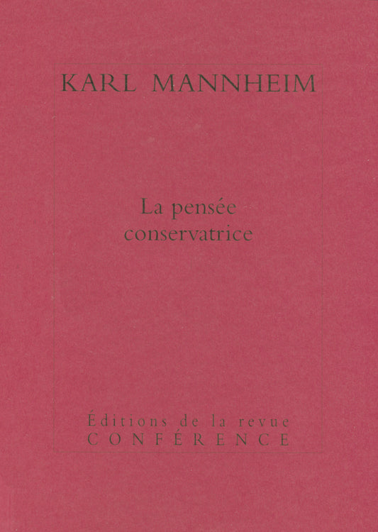 La pensée conservatrice