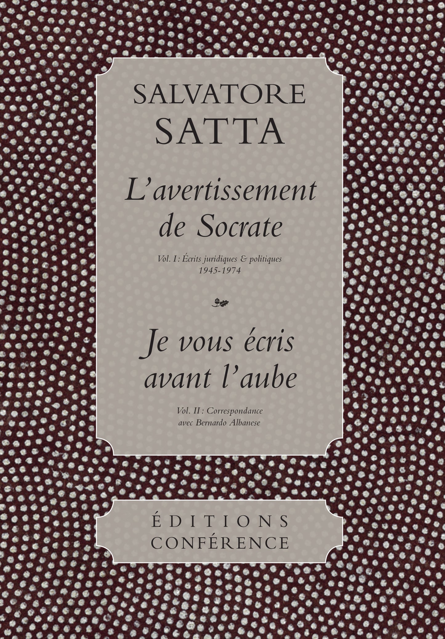 L'avertissement de Socrate / Je vous écris avant l'aube...