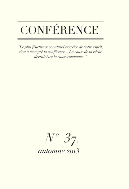 Conférence n°37, automne 2013