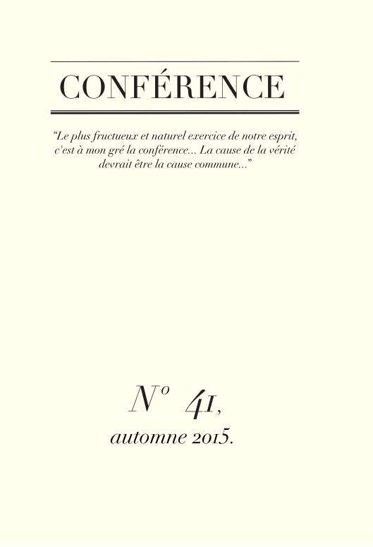 Conférence n°41, automne 2015